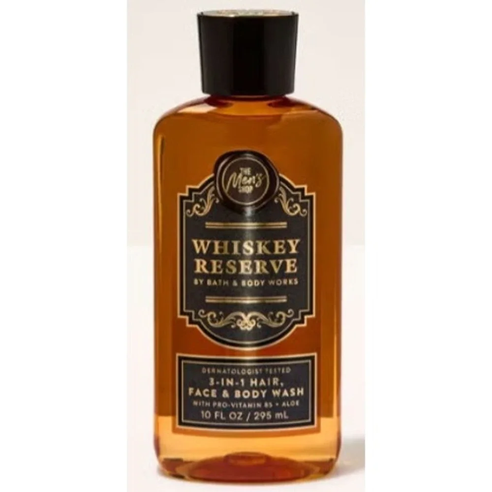 Bath & Body Works Whiskey Reserve‎ 3-in-1 Hair Face Body Wash Men 10 oz NEW